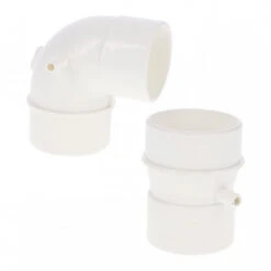 Lot 2 Raccords Pour Bonde D'aspiration LVJ 5 Pouces (coudé 90° + Droit)